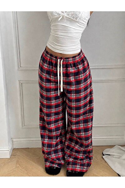 Toum Plaid Oversize Baggy Sweatpants