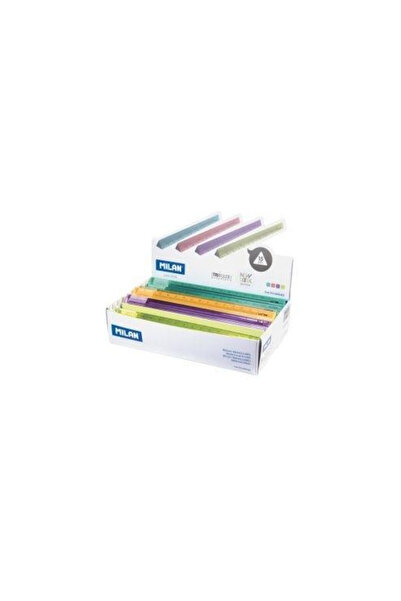 Milan Rigla triunghiulara MILAN, din plastic, 15 cm, multicolor, 60 buc