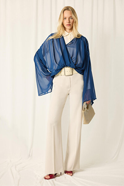 Touché Privé Kruvaze Chiffon Blouse