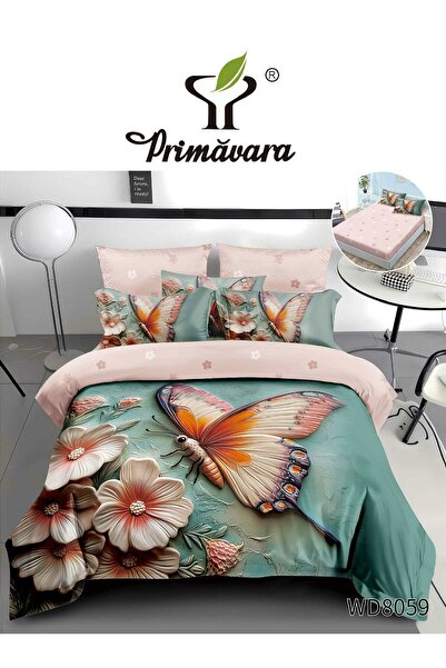 RMR textile 4-piece Duvet Cover Set with Stretchy sheet, model 5 D
