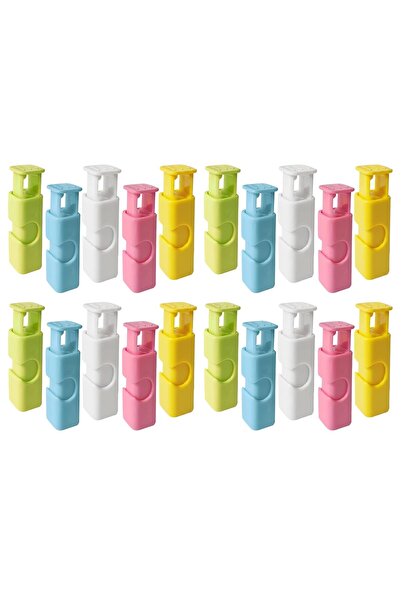 NEXTLY Set 20 carlige de etansare pungi NEXTLY, reutilizabile, multicolor, 6x...
