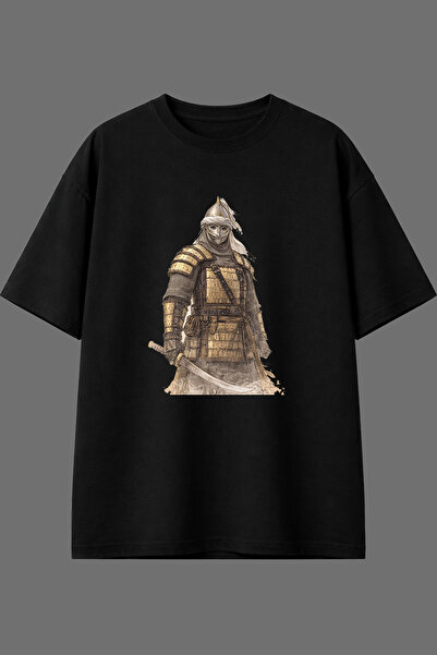 VSRN Warrior 12 Design Pre-Printed Black Oversize t Shirt