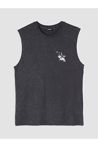 LC Waikiki Zero Roba Collar Printed Men's Sleeveless T-Shirt for Style Enthus...