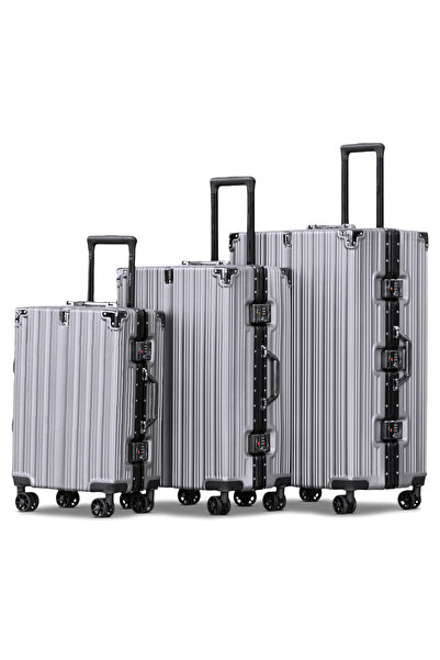 ZAAPPY Aluminum Frame Unbreakable Luggage 3Pcs Set (20/24/28 Inch) Polycarbon...
