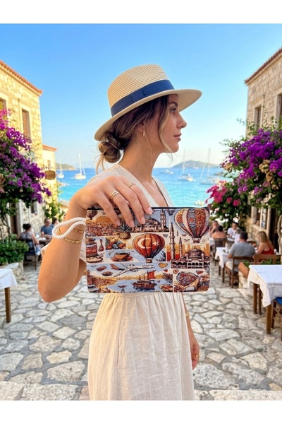Gamy Crafts Τσάντα από υφαντό καμβά - Υφασμάτινη τσάντα Bohemian - Τσάντα μακ...