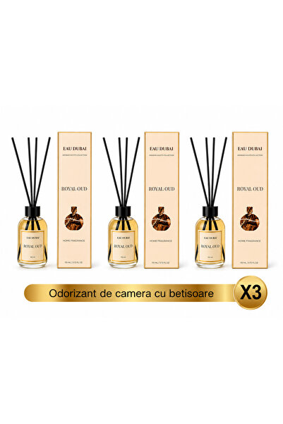 Eau Dubai Set 3x Difuzoare cu Parfum Aromatic pentru Camera, EAU DUBAI, Royal...