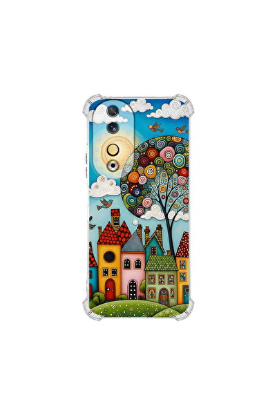 PrintiFy Huawei Honor 90 ile Uyumlu Düşlerin Dansı Serisi Gökyüzü Şehri Tasar...