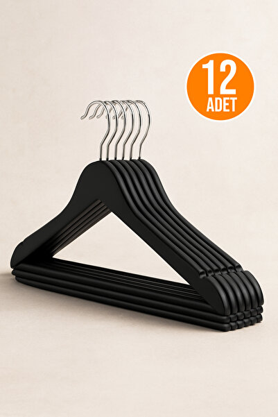 Empressco 12 Pieces of Wood-Look Plastic A-Quality Clothes Hanger Set