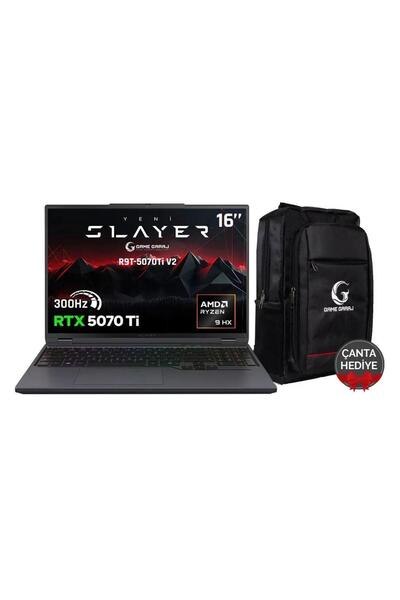 Game Garaj Slayer R9T-5070Ti V2 C4 AMD Ryzen 9 9955HX 32GB RAM 1TB SSD RTX507...