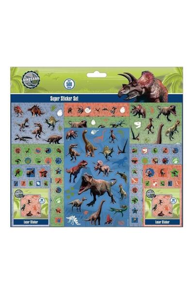 Cass Film Set 500 stickere dinozauri multicolor metalic laser 0x38x52cm