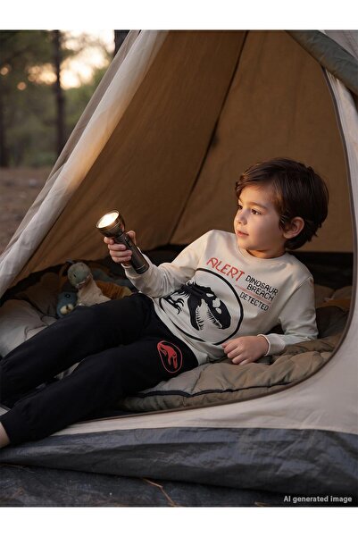 Jurasic World Jurassic World Pajama Set for Ages 2-9 - Ecru