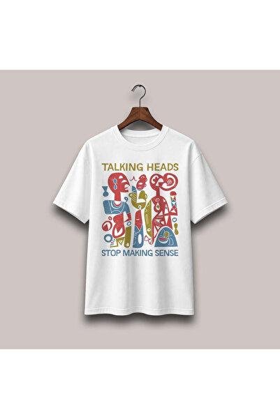 Grafftee Clothing Talking Heads Stop Making Printed Unisex Oversize T-Shirt