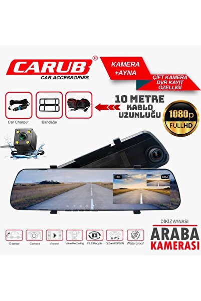 KAMERA+ DİKİZ AYNA ÇİFT KAMERALI KAYIT ÖZELLİKLİ