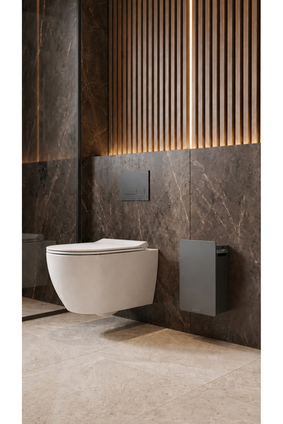 PNR AQUA Bathroom / Wc Trash Bin Minimalist Design Wall Mountable / Adhesive ...