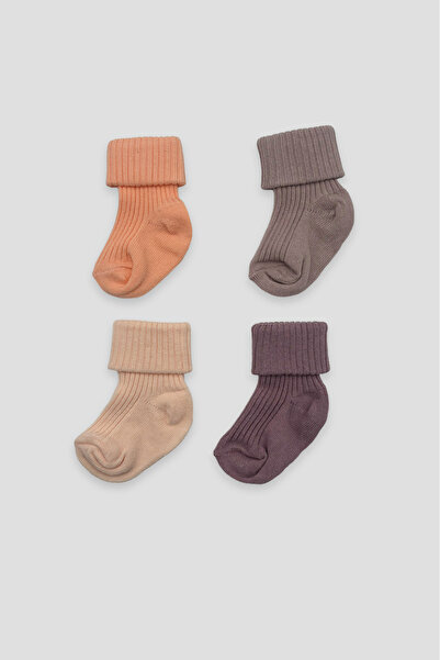 Defne Baby Newborn Baby Girl Basic Premium Cotton Booties Socks Set