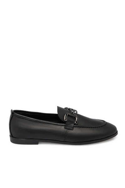 Tergan Siyah Hakiki Deri Kadın Loafer - K25S1AY68359-A23
