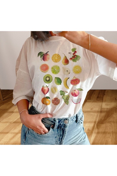 Grafftee Clothing تي شيرت مطبوع بتصميم جمالي للجنسين مقاس كبير