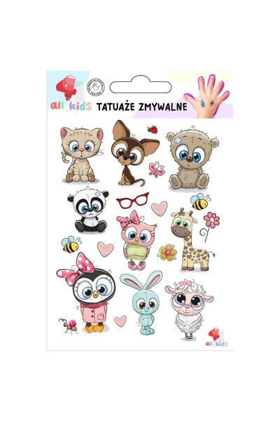 All4Kids Tatuaje temporare Animalute dragute, se spala usor, dermatologic tes...