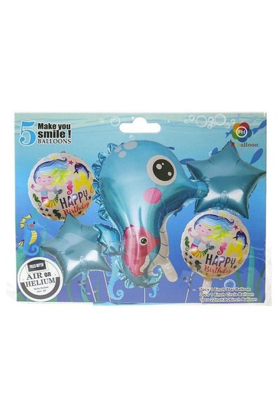 adar Balon folie set 5 piese multicolor 23x16.5cm