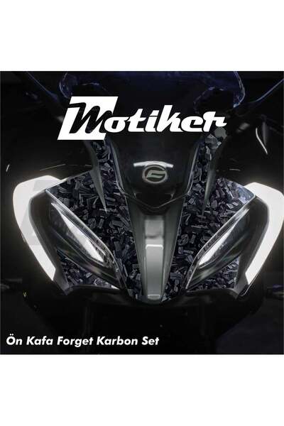Motiker CFMOTO 250SR Ön Kafa Forget Karbon Tasarımı Sticker Etiket Modeli