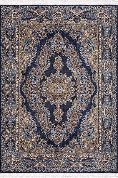 Artemis Halı Silk 05156A Lacivert Çok Renkli İpek Görünümlü Klasik Salon Halı...