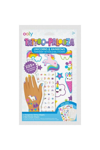 Ooly Tatuaje temporare si autocolante pentru unghii Tattoo Palooza, non-toxic...