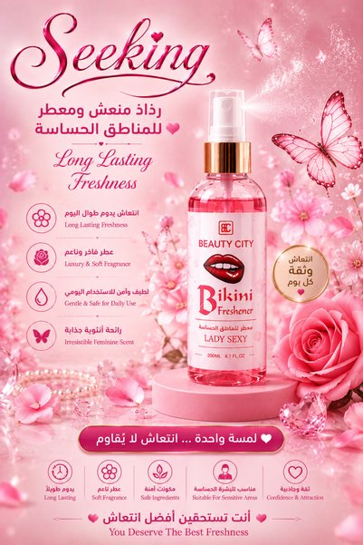 SEEKING2001 Beauty City Bikini Intimate Wash, Deodorant, Deodorant Balm, Moisturizing & Fragrance Cream 4 Products Set