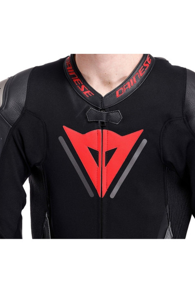Dainese / DEMON SPRINT PERF 1PC LEATHER SUITBLACK/BLACK RED LAVA