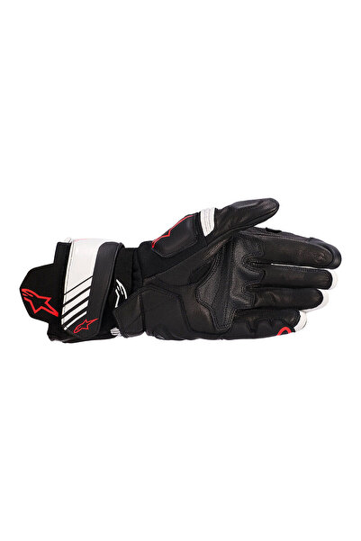 Alpinestars GP PLUS R V3 Korumalı Deri Motosiklet Eldiveni Siyah Beyaz Kırmızı