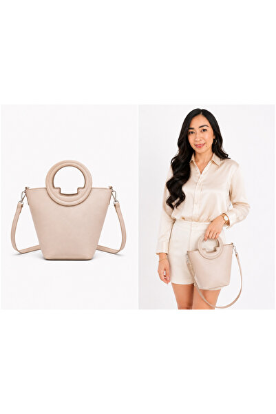 Generic Beige Circle Handle Bag