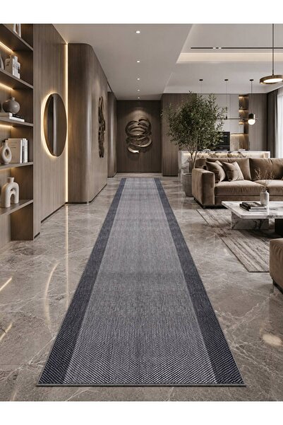 DMR Halı Safir 0129 Antrasit Kaymaz Taban Salon Hol, Koridor Mutfak Yıkanabil...