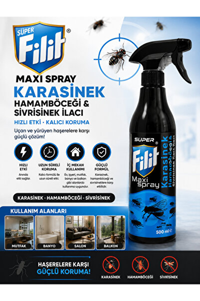 Dual Kimya Filit Süper Maxi Sprey 450 Ml Hamam Böceği Karınca Pire Karasinek ...