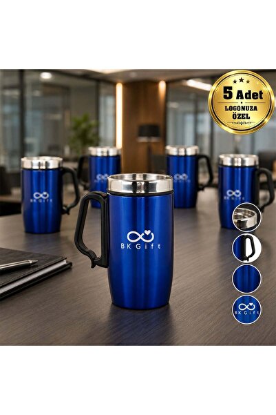 Bk Gift 5 قطع من أكواب الصلب 5304 الخاصة بعلامتك التجارية، سعة 240 مل، كوب تر...
