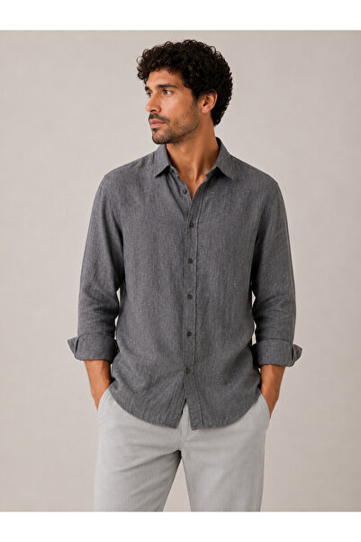 Evrano Timeless Elegance EVRANO Unisex Relaxed Fit Linen long sleeve Shirt