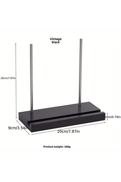 Choice Black Vinyl Record Holder Solid Wood Tabletop Display Now Playing Viny...