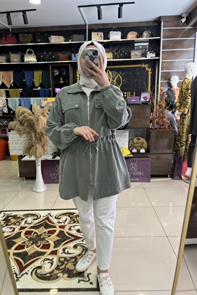 HÜMEYRA BUTİK Zippered Stand Collar Cap