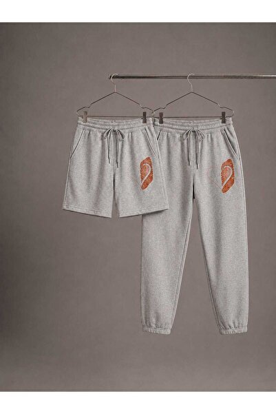 CLOTHES33 Sweatpants Shorts 2-Piece Combination Thin Summer Sweat-Absorbing L...