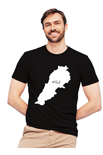 Generic Fashion World High-Quality Printed Cotton T-Shirt with Lebanon Map De...