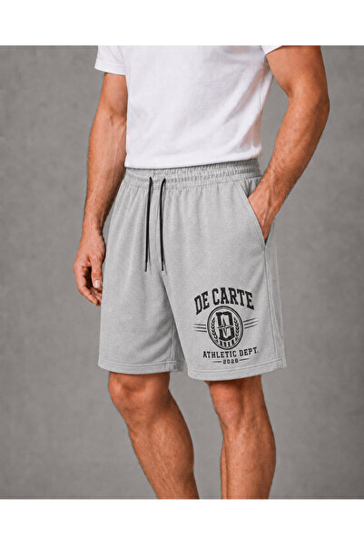 De Carte Dc Athletic Dept. Men's Printed Oversize Sports Shorts with Side Poc...