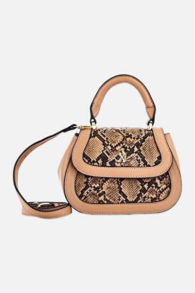 Christian Lacroix CXL by Women Snake Print Cross Body Bag, Dark Taupe