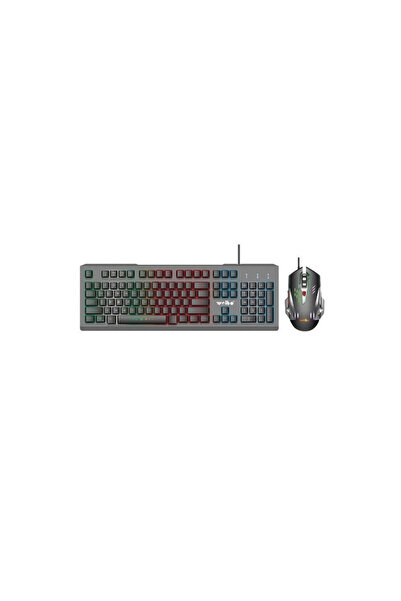 weibo WB-595 Οπτικό πληκτρολόγιο gaming με φωτισμό RGB (Αγγλικό US) Γκρι