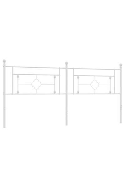vidaxl Tăblie de pat de schimb metalică, alb, 200 cm