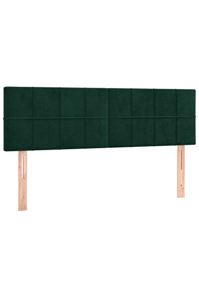 vidaxl Tăblii de pat, verde închis, 144x5x78/88 cm, catifea