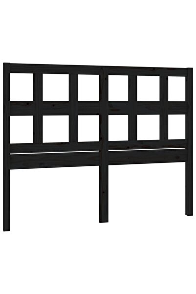 vidaxl Tăblie de pat, negru, 145,5x4x100 cm, lemn masiv de pin