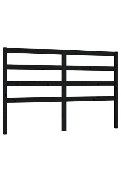 vidaxl Tăblie de pat, negru, 166x4x100 cm, lemn masiv de pin