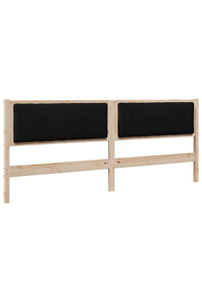 vidaxl Tăblie tapițată cu headboard Maro 200 cm Lemn de pin masiv