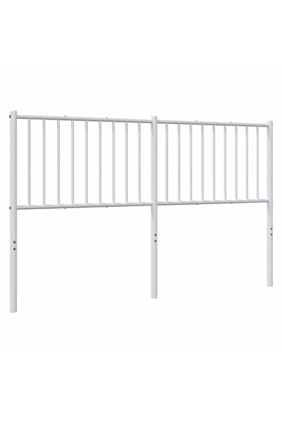 vidaxl Tăblie de pat de schimb metalică, alb, 160 cm