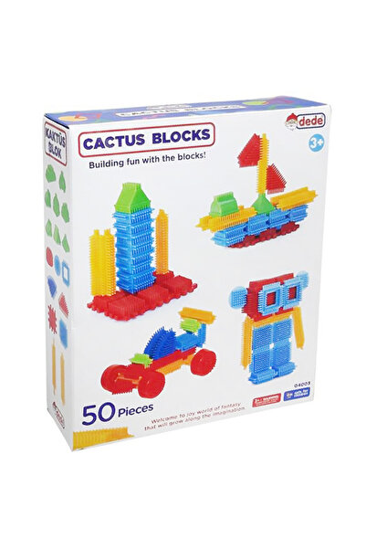 DEDE Set de constructie, Dede, Cactus Blocks, 50 piese