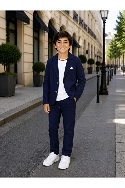 Çelix Kids Erkek Çocuk Cotton Spor Takım Elbise Bayramlık Özel Gün
