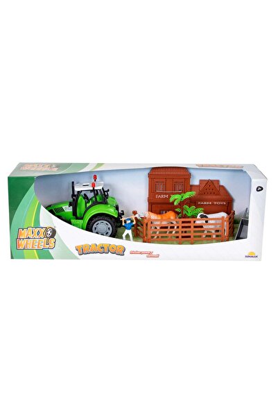 Maxx Wheels Set de joaca tractor si mini ferma, Maxx Wheels, Farmer Toys
